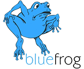 blue frog boyd beddings logo with text small